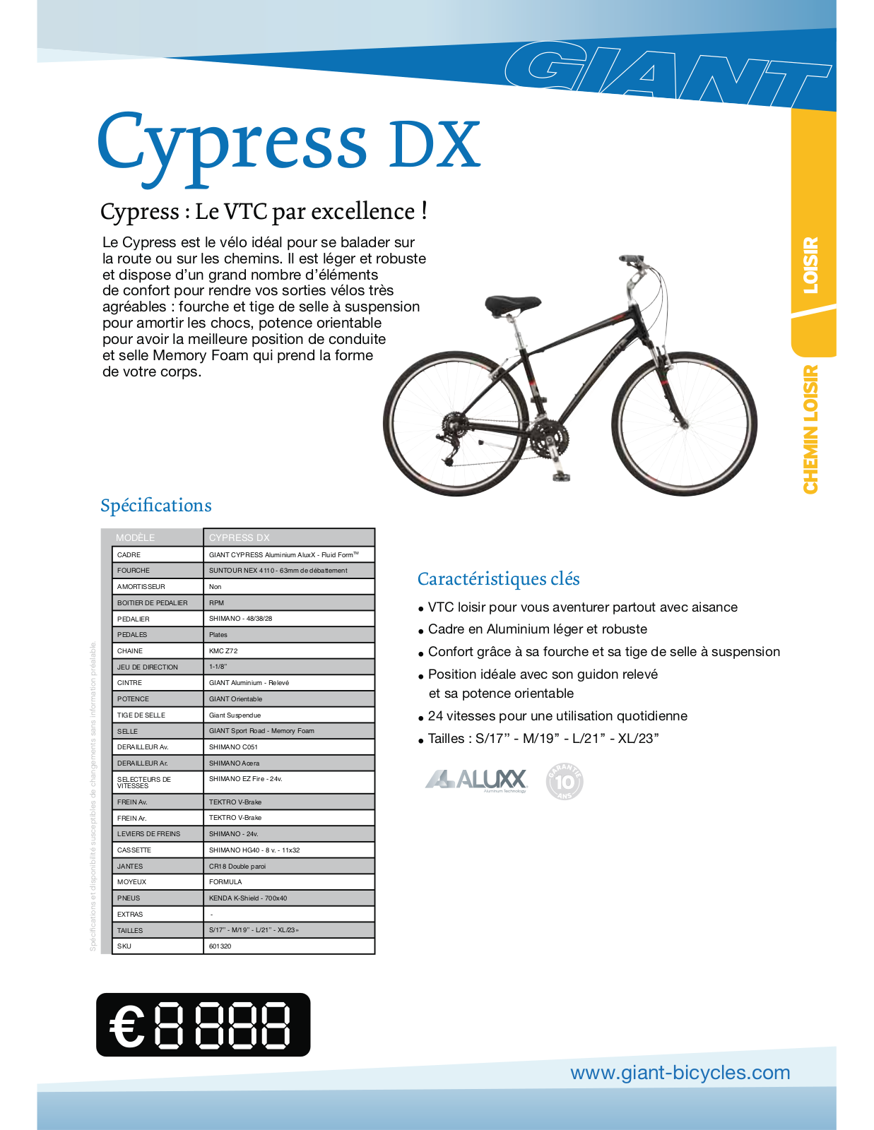 GIANT CYPRESS DX User Manual