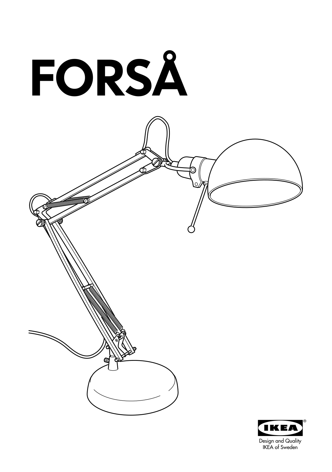 IKEA FORSA User Manual