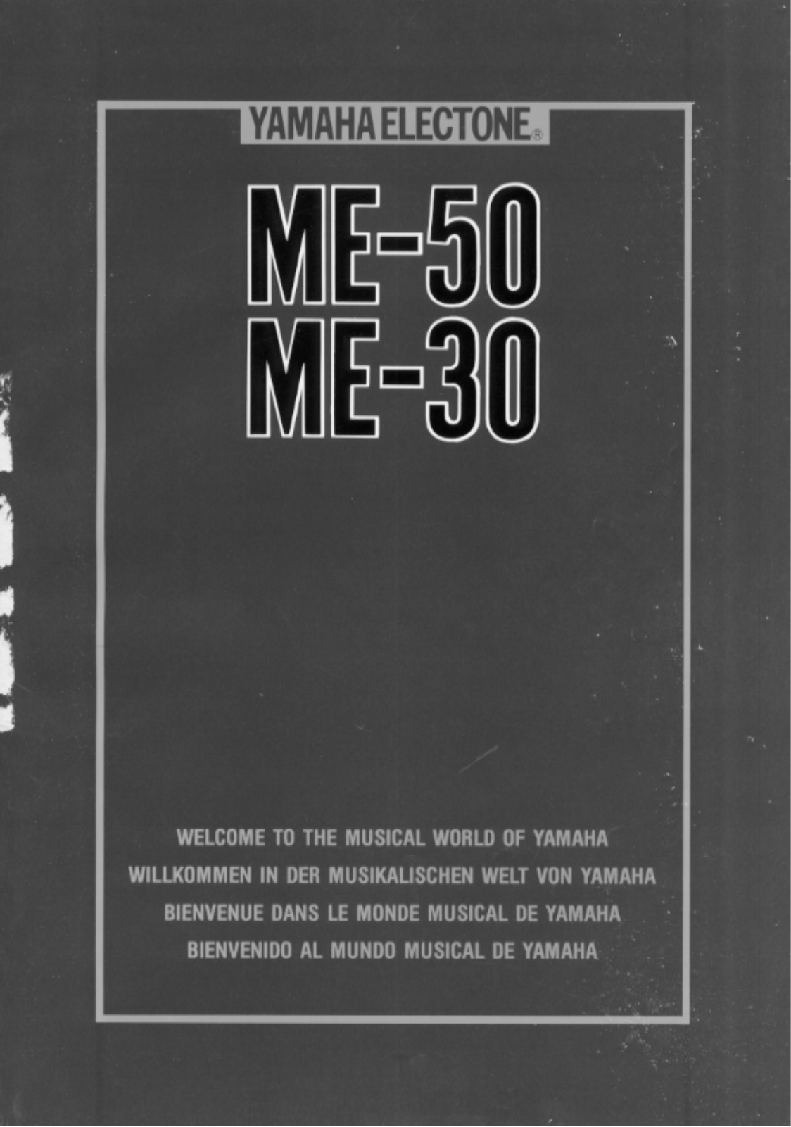 Yamaha ME-50, ME-30 User Manual