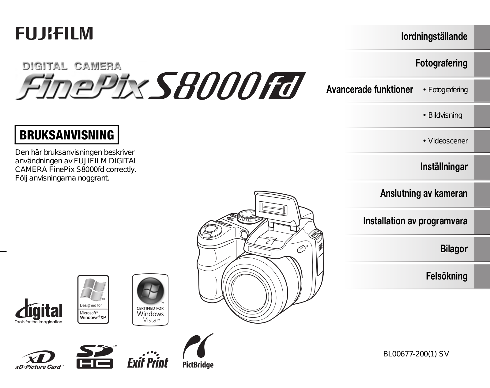 Fujifilm FinePix S8000 fd User guide