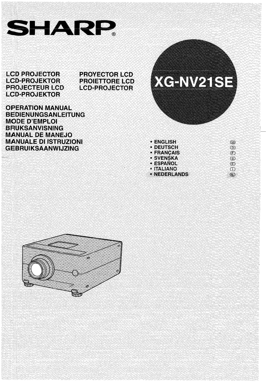 Sharp XG-NV21SE Operation Manual