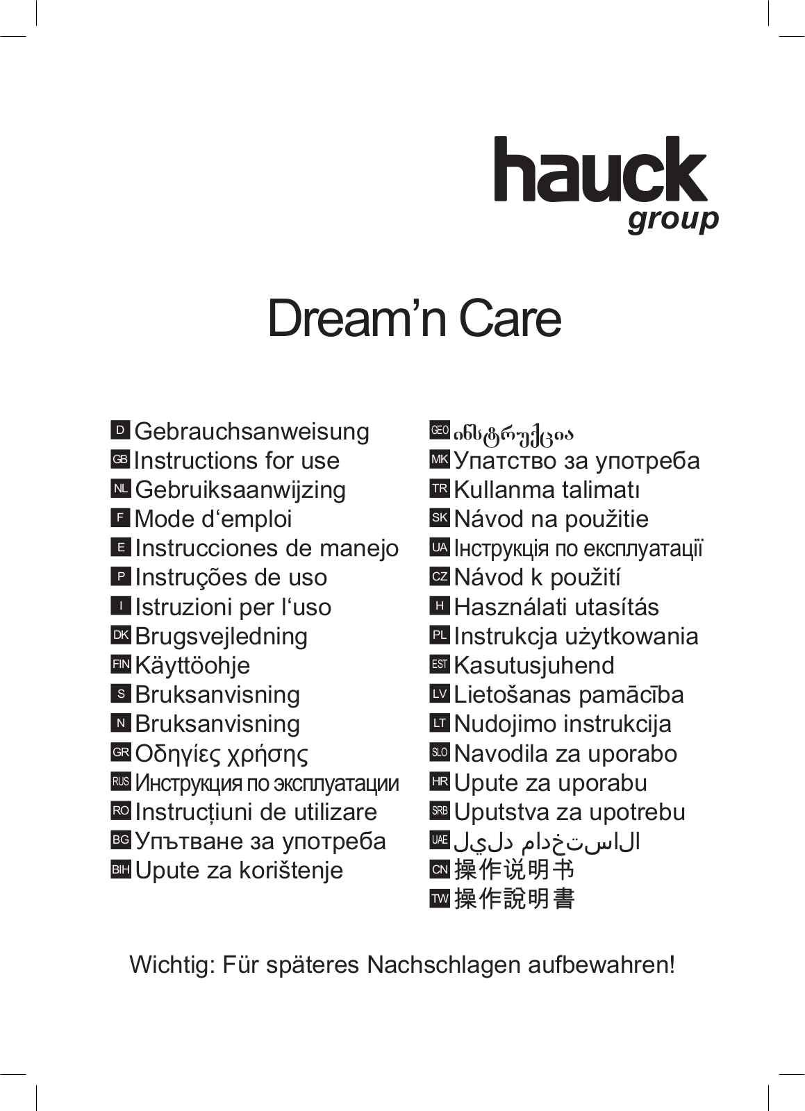 HAUCK DREAM N CARE User Manual