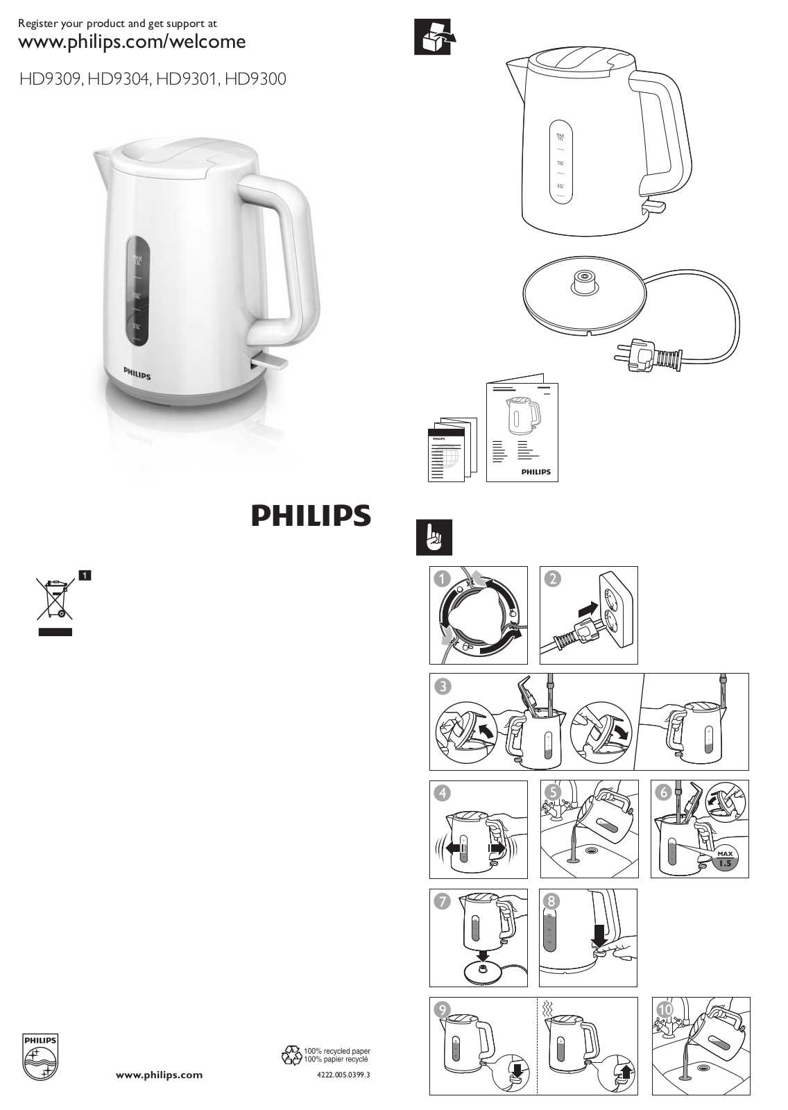 Philips Daily Collection Bouilloire User Manual