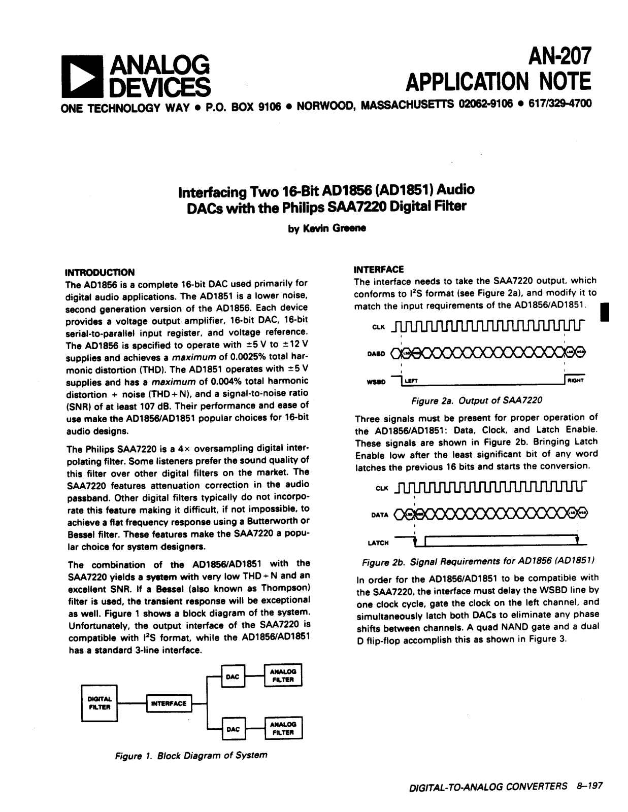 Analog Devices AN207 Application Notes