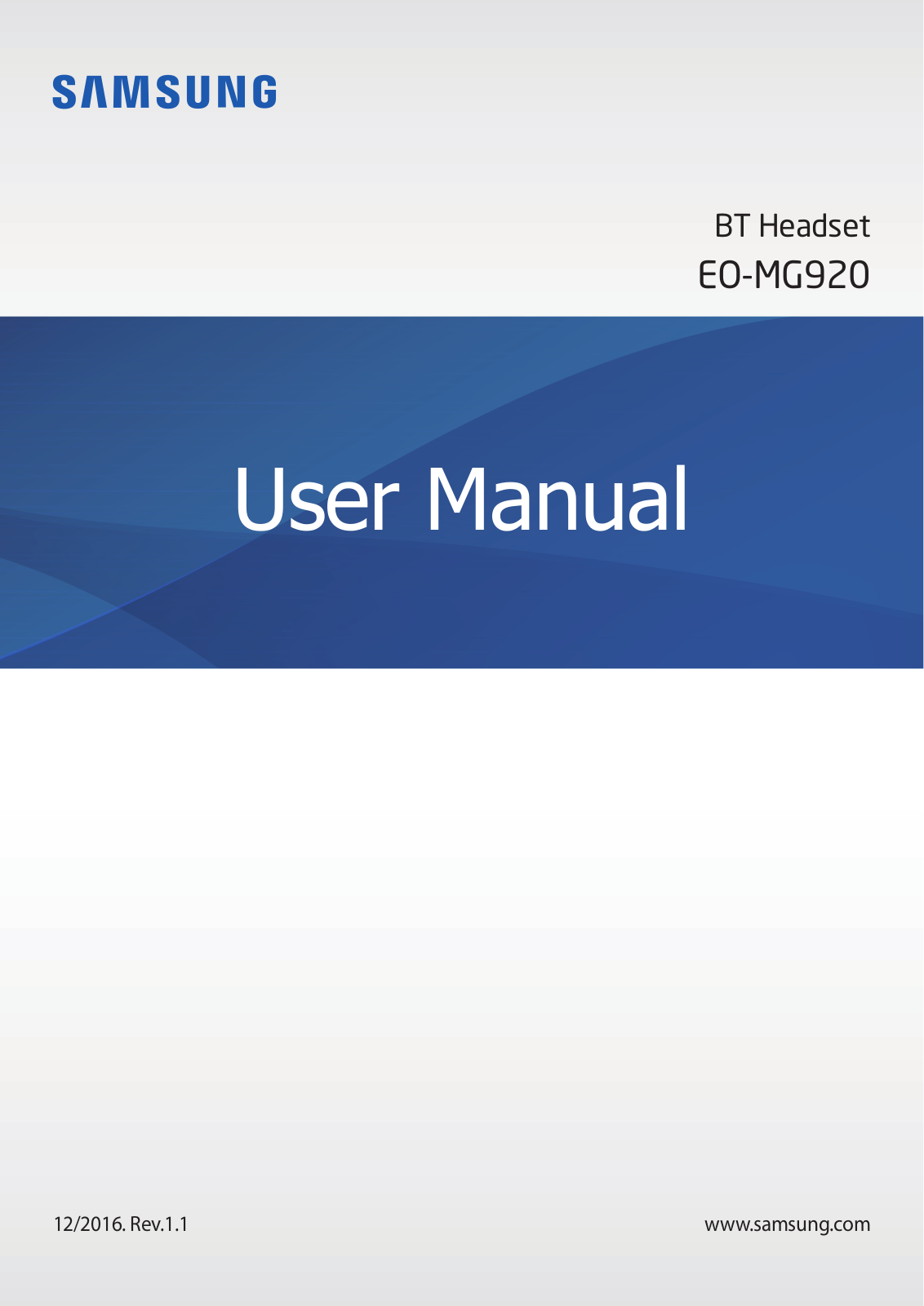 Samsung MG920 User Manual