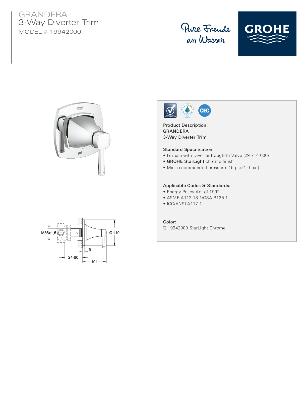 GROHE GRH5102 Specifications - ManualMachine.com