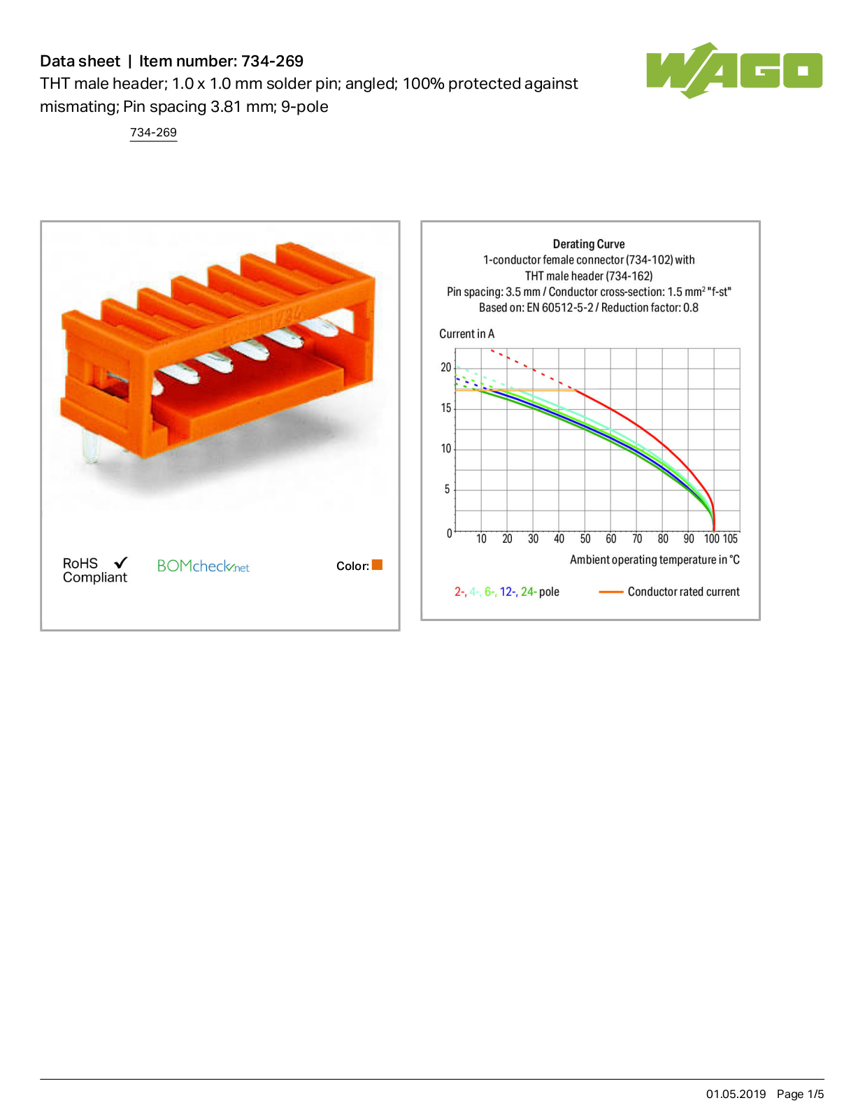 Wago 734-269 Data Sheet