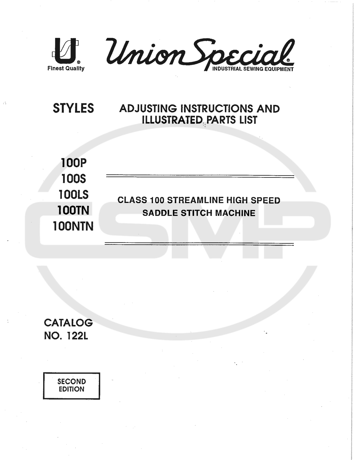 Union Special 122L Parts Book