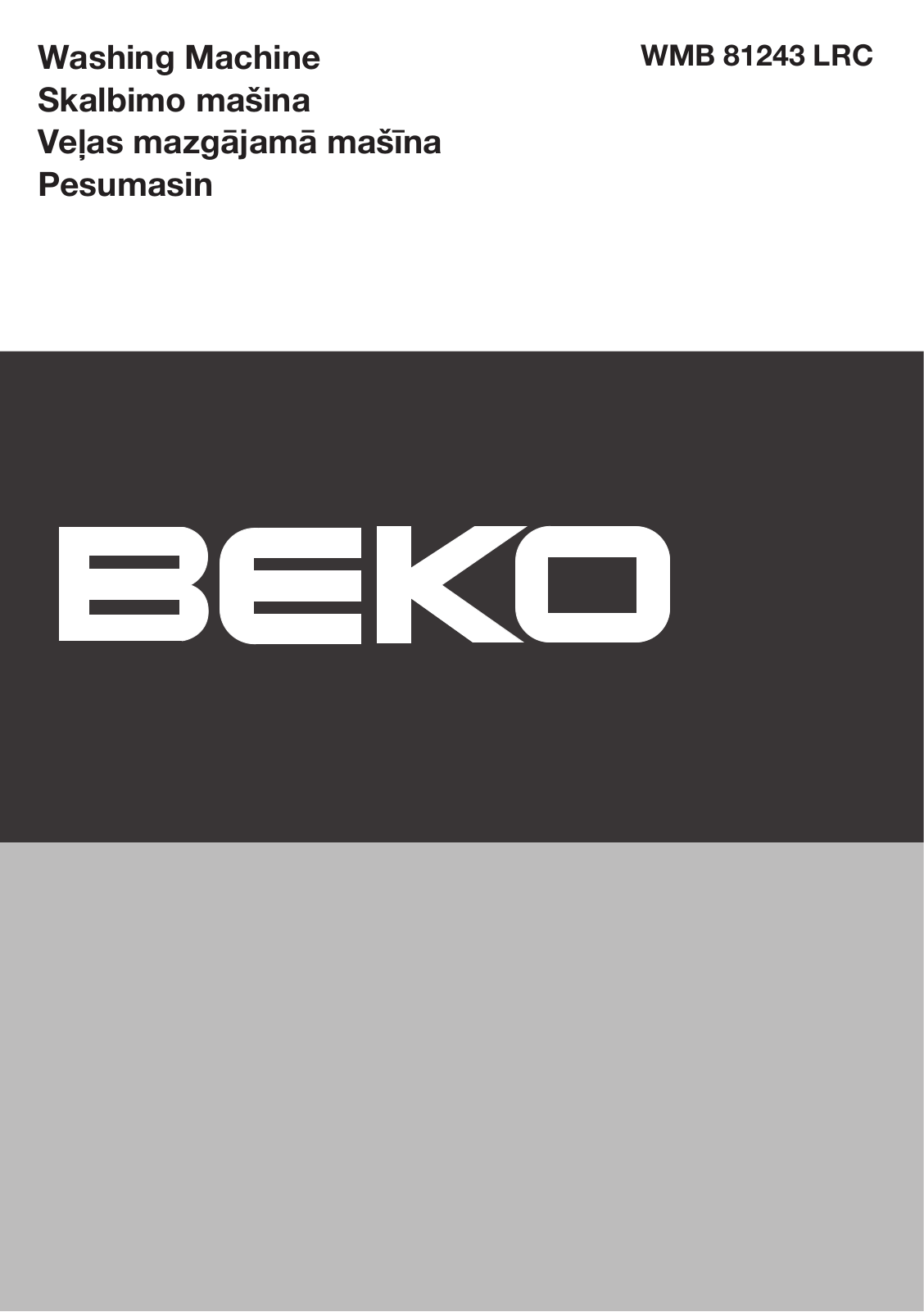 Beko WMB 81243 LRC User manual