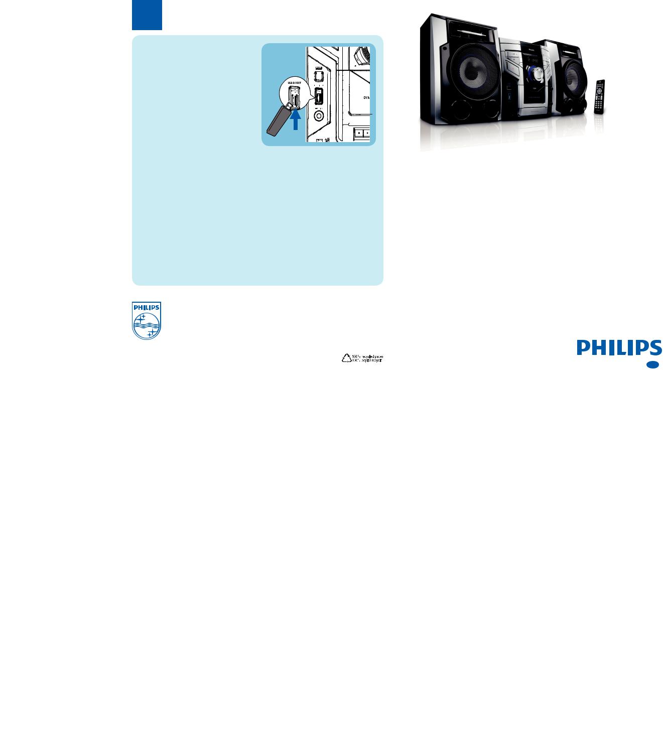 Philips FWM387 QUICK START GUIDE