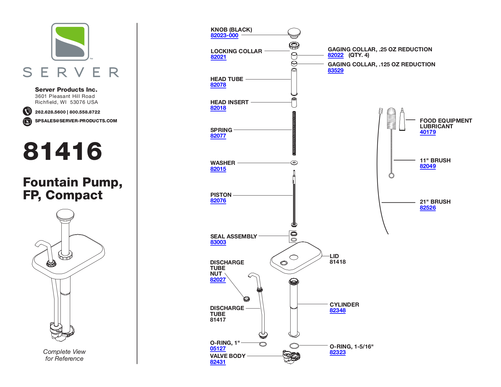 Server 81416 Parts Manual