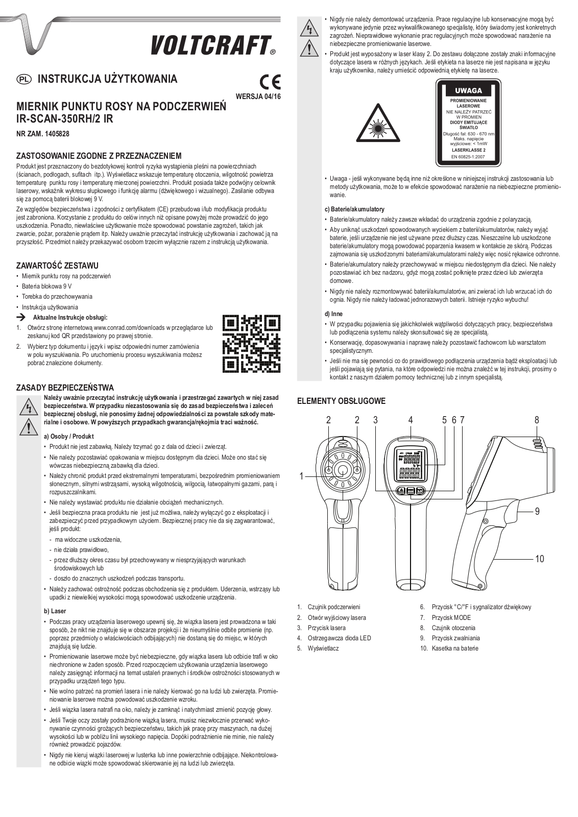 VOLTCRAFT IR-SCAN-350RH/2 User guide