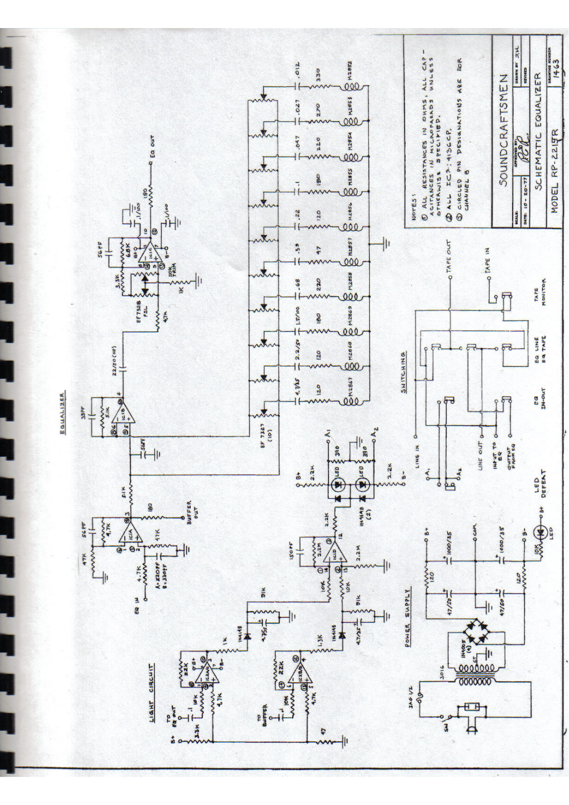 Soundcraftsmen rp 2215 eq schematic