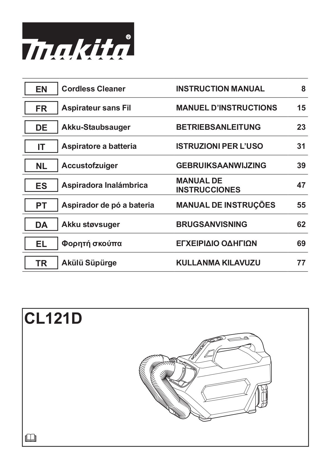 Makita CL121DSA operation manual