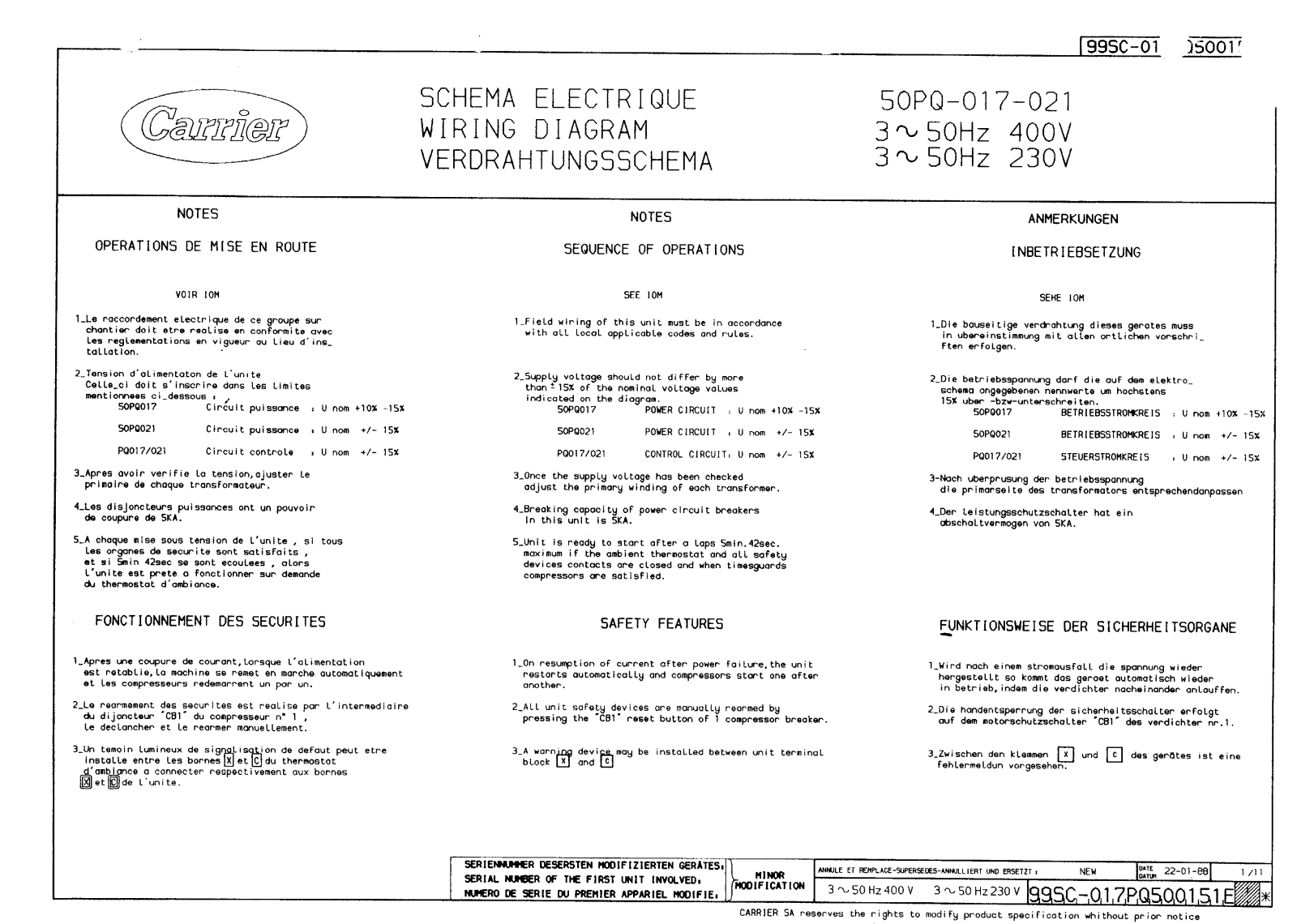 Carrier 50PQSEL User Manual