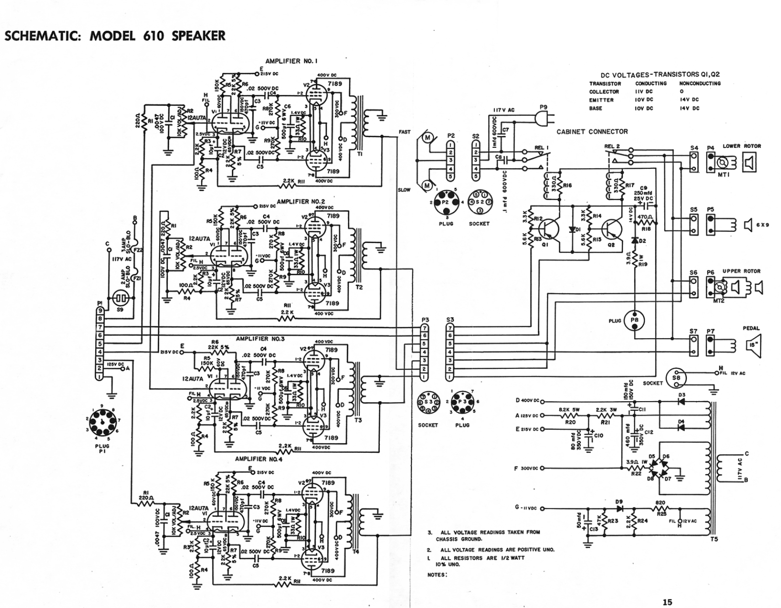 Leslie 610 schematic