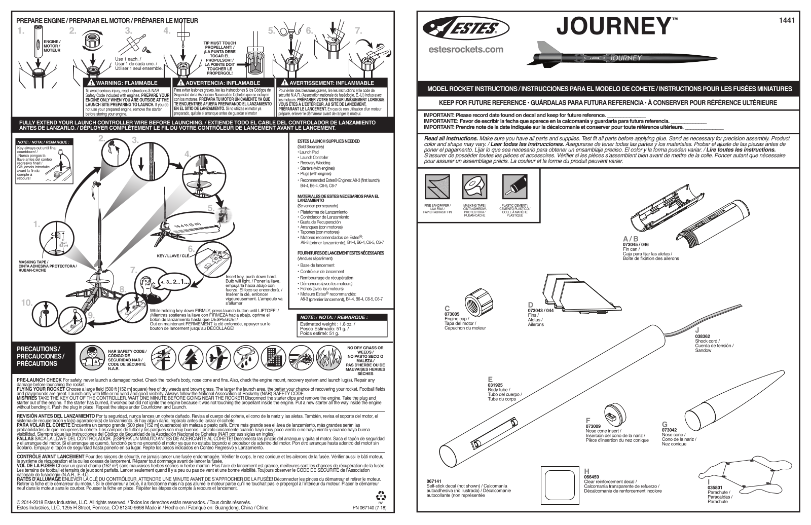 Estes Journey, 1441 User guide - ManualMachine.com