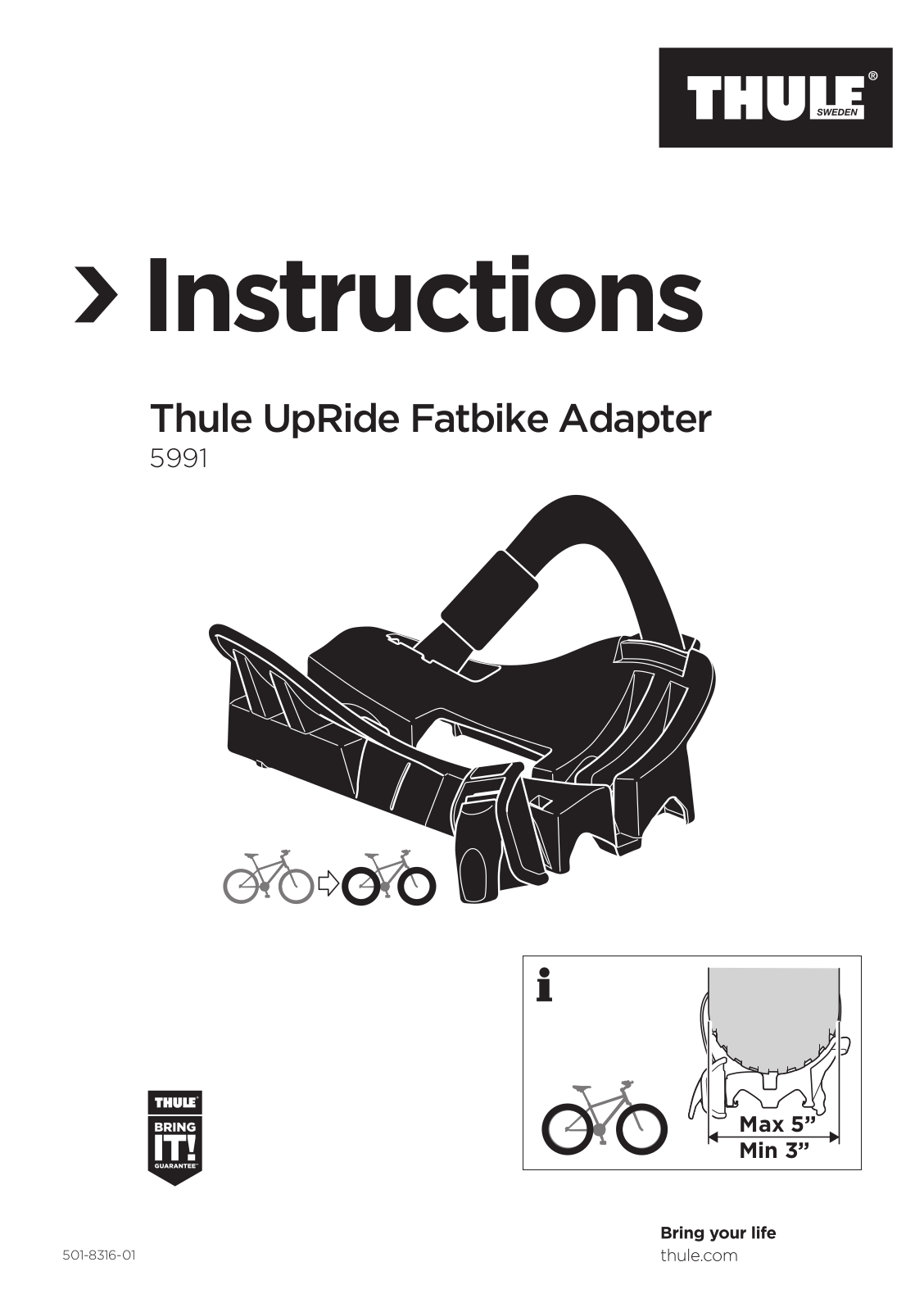 Thule UpRide Fatbike Adapter User Manual