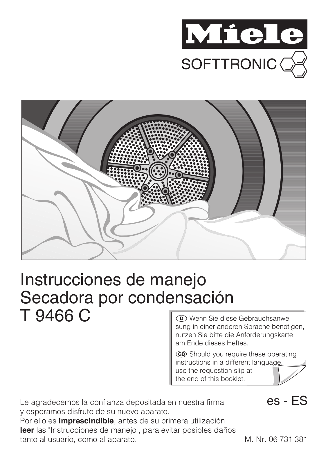 Miele T 9466 C User manual