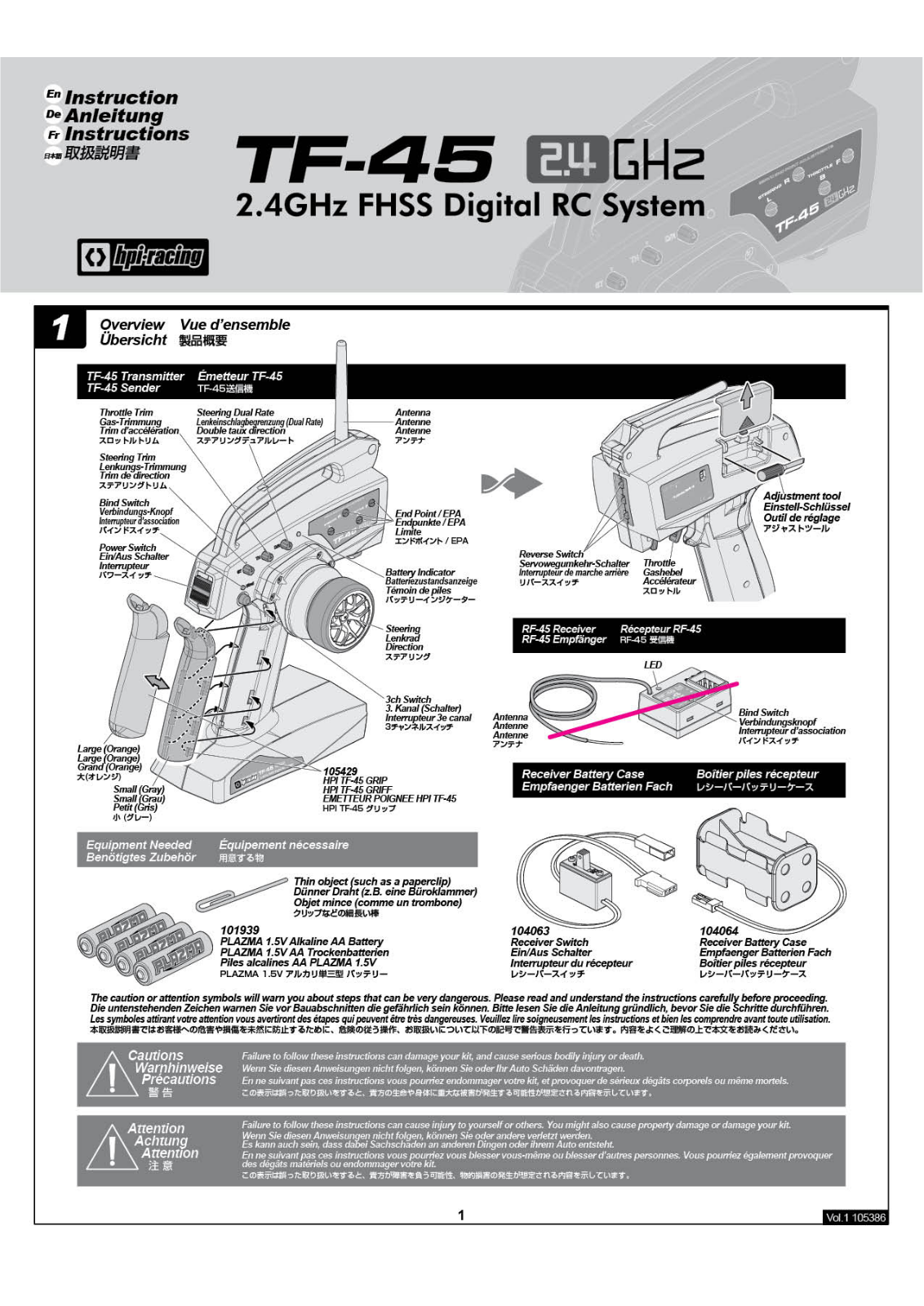 Hobby HPIRACING00102 Users Manual