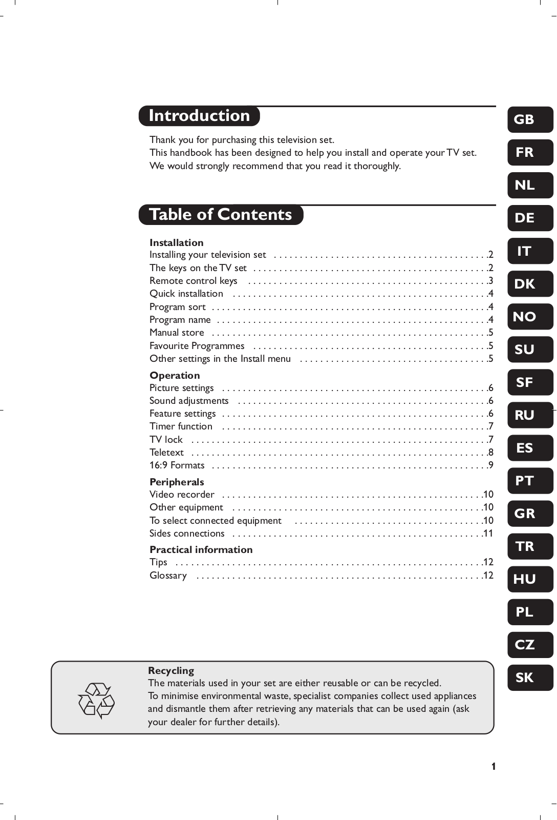 Philips 29 PT 8520, 32 PW 8620 User Manual