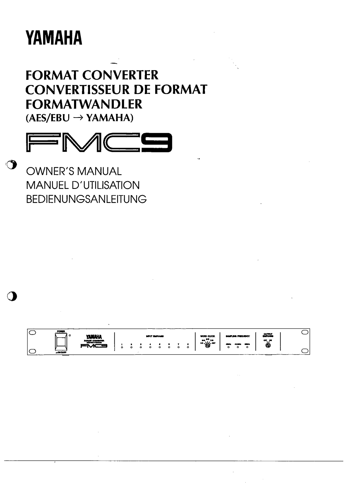 YAMAHA FMC9 User Manual