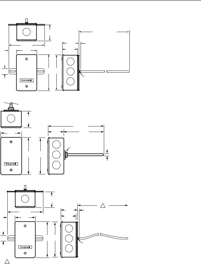 Honeywell C7031 Series, C7032 Series, C7041 Series, T775 Series Dimensional Sheet