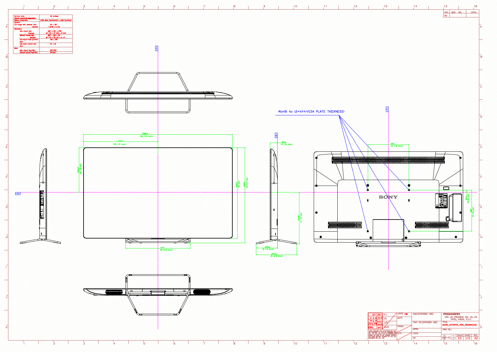 Sony NSX-46GT1 SCHEMATICS