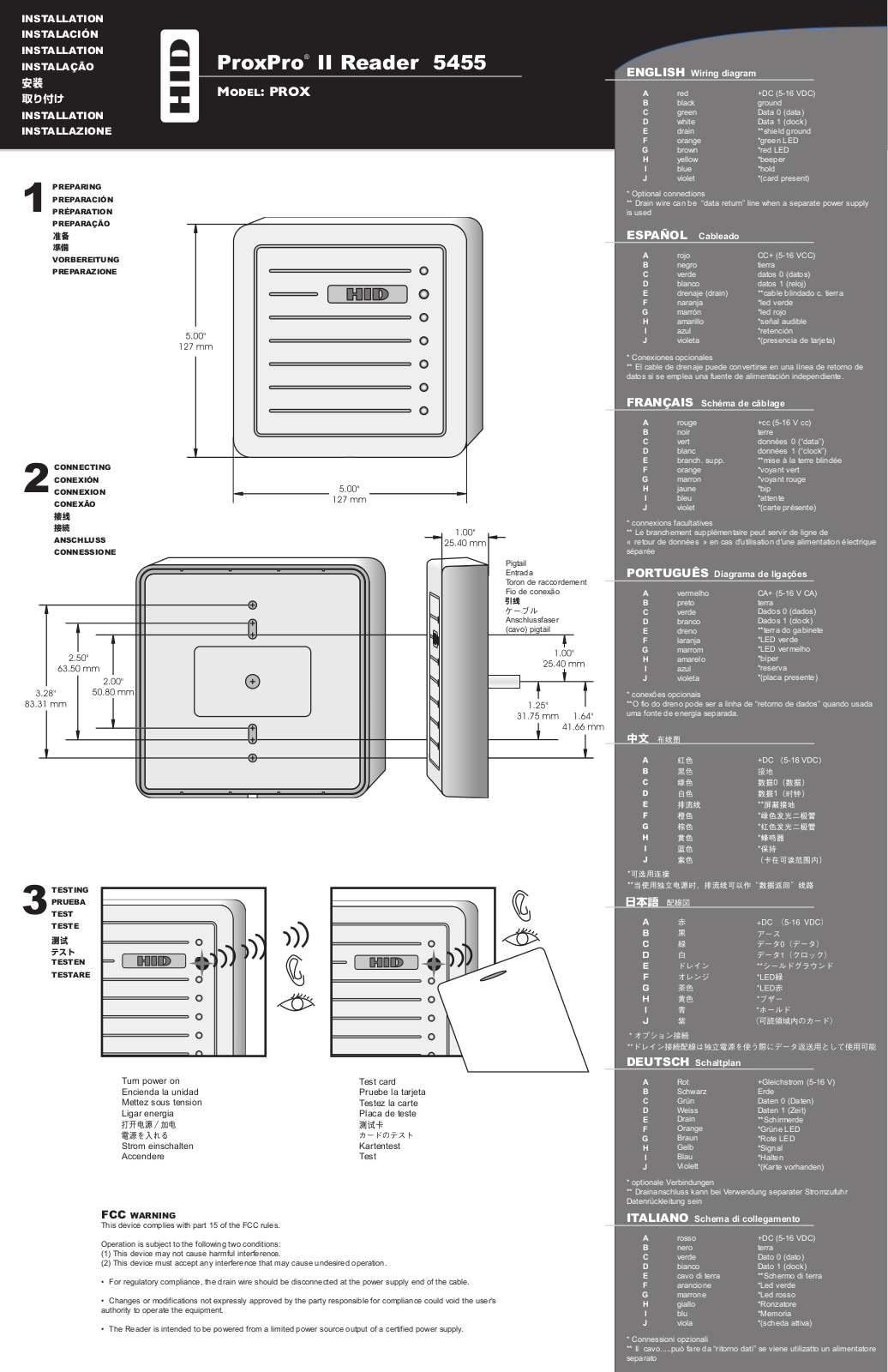 HID ProxPro II Installation Guide