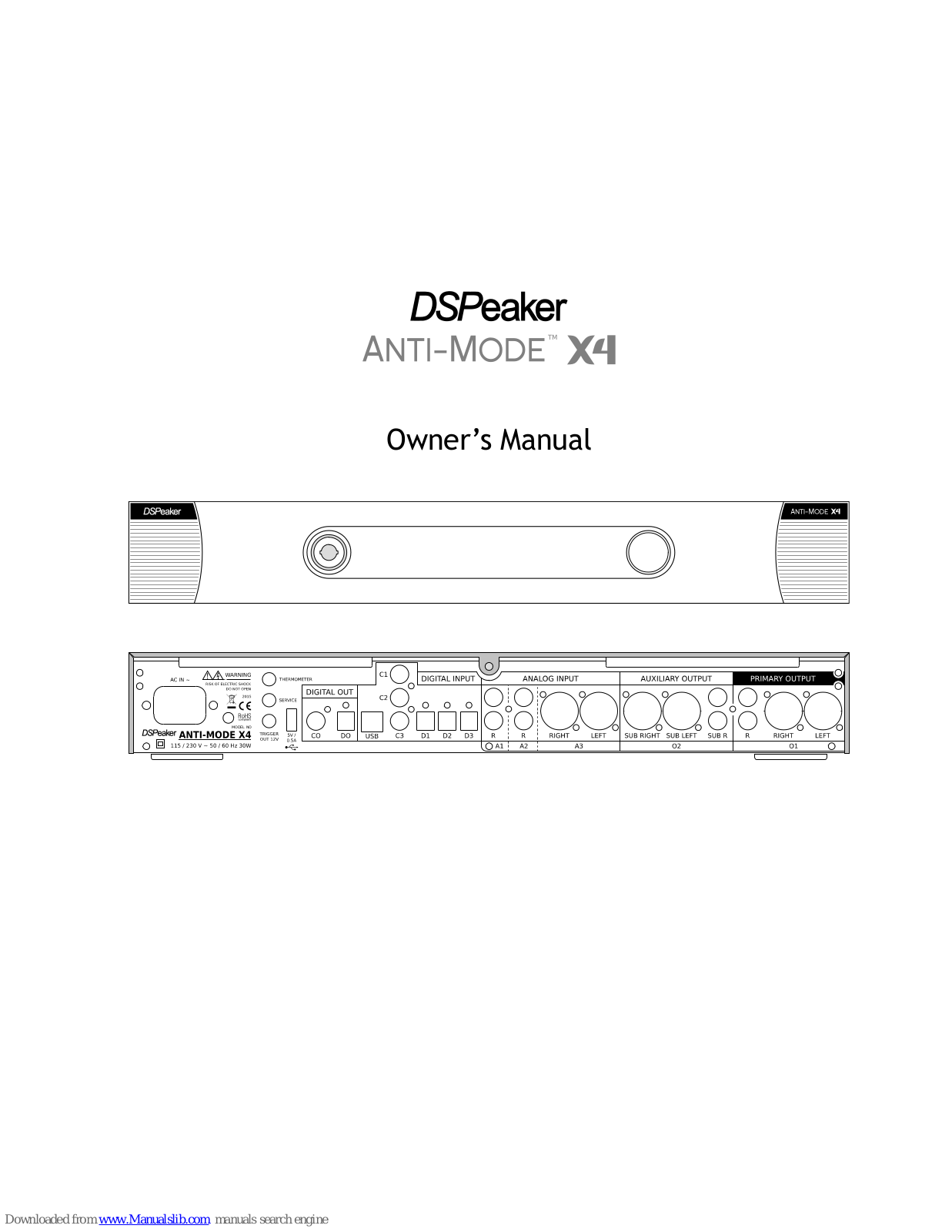 DSPeaker Anti-Mode X4 Owner's Manual