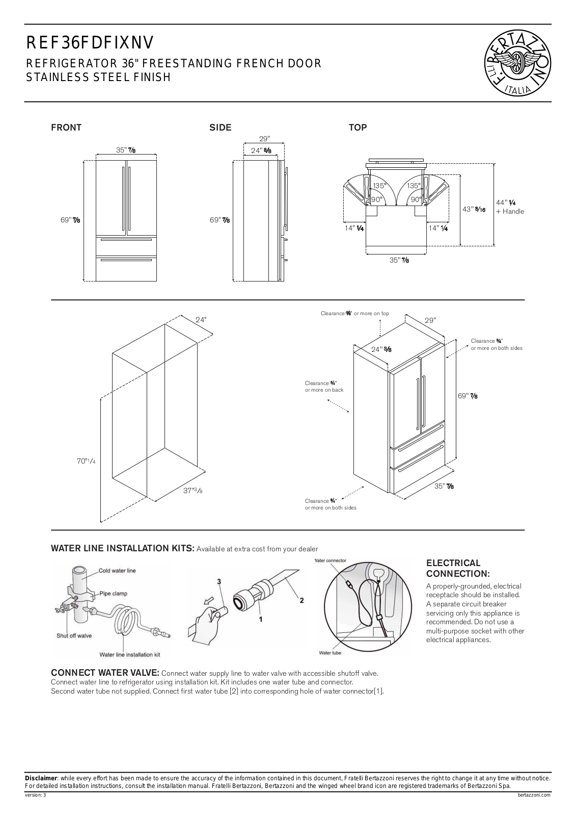 Bertazzoni BER10386 Installation & Assembly - ManualMachine.com