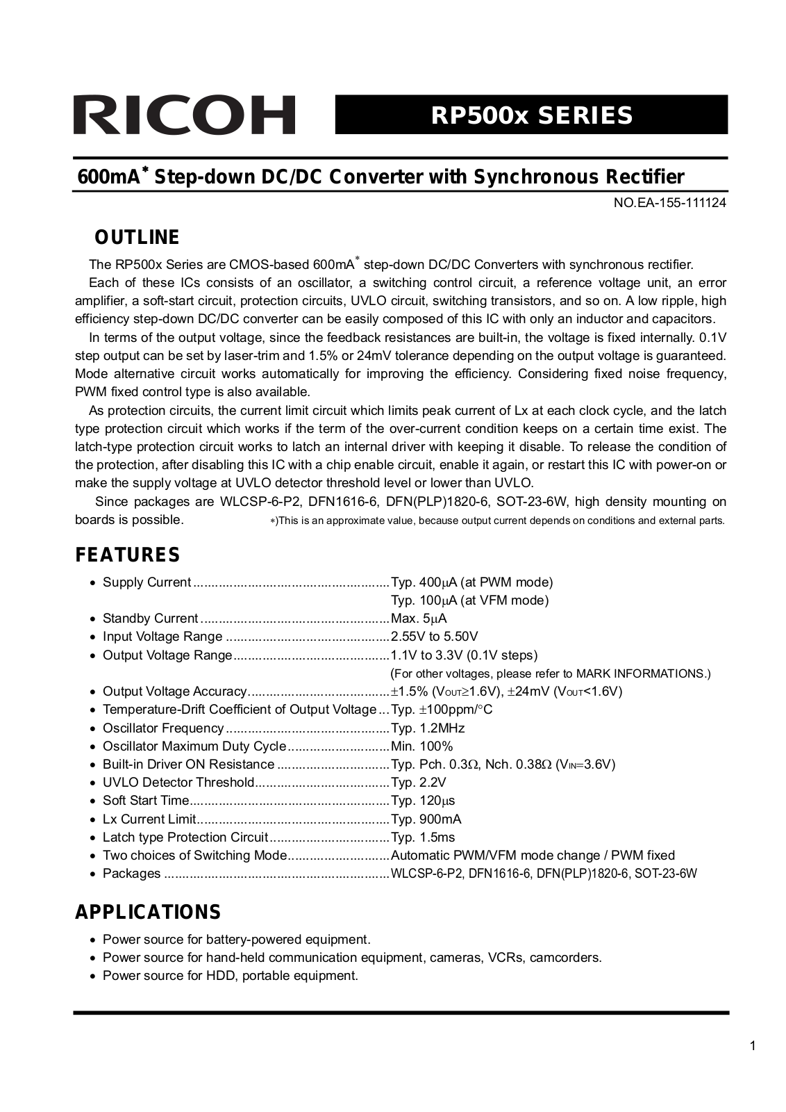 Datasheet RP500x Datasheet (RICOH) - ManualMachine.com