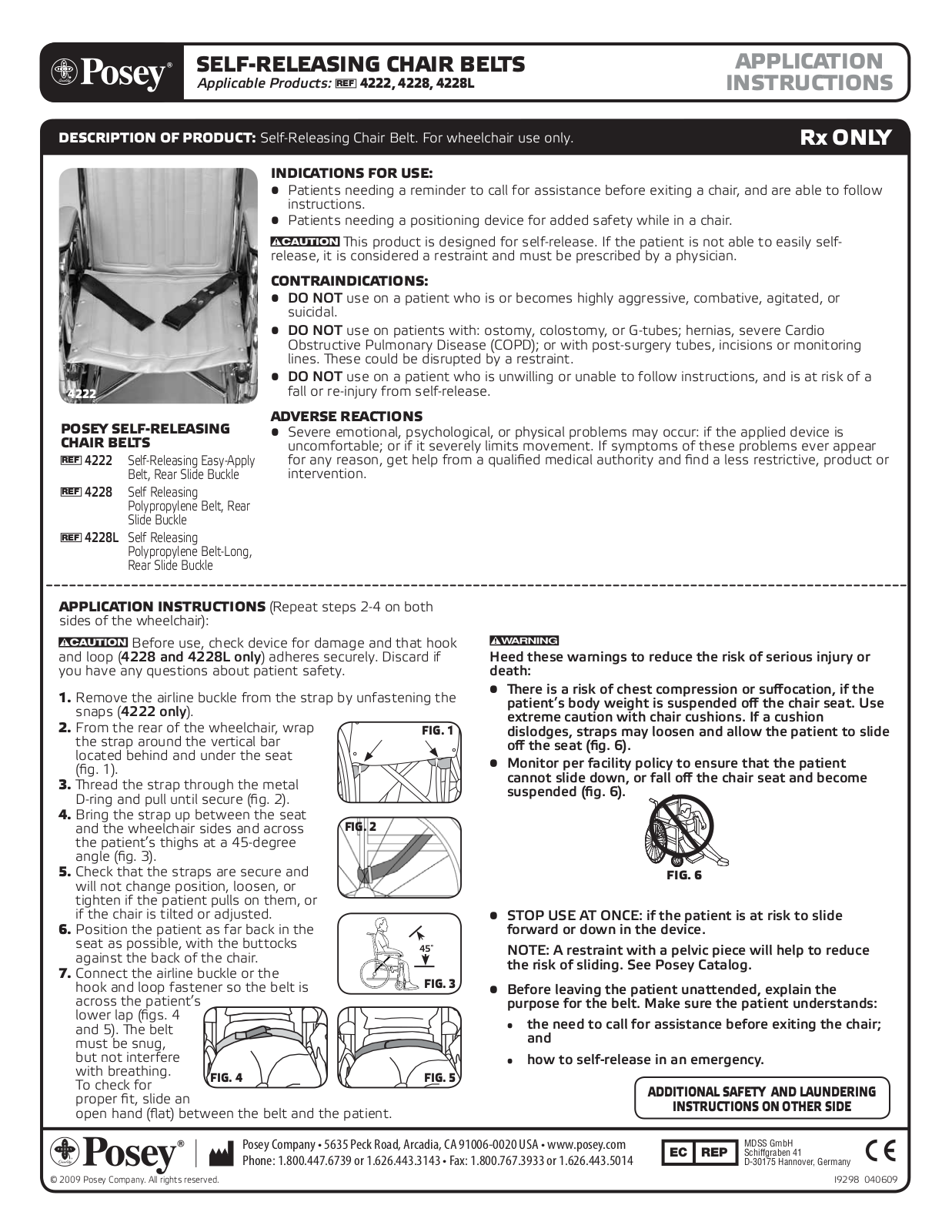 Posey Hook-And-Loop Belts User Manual