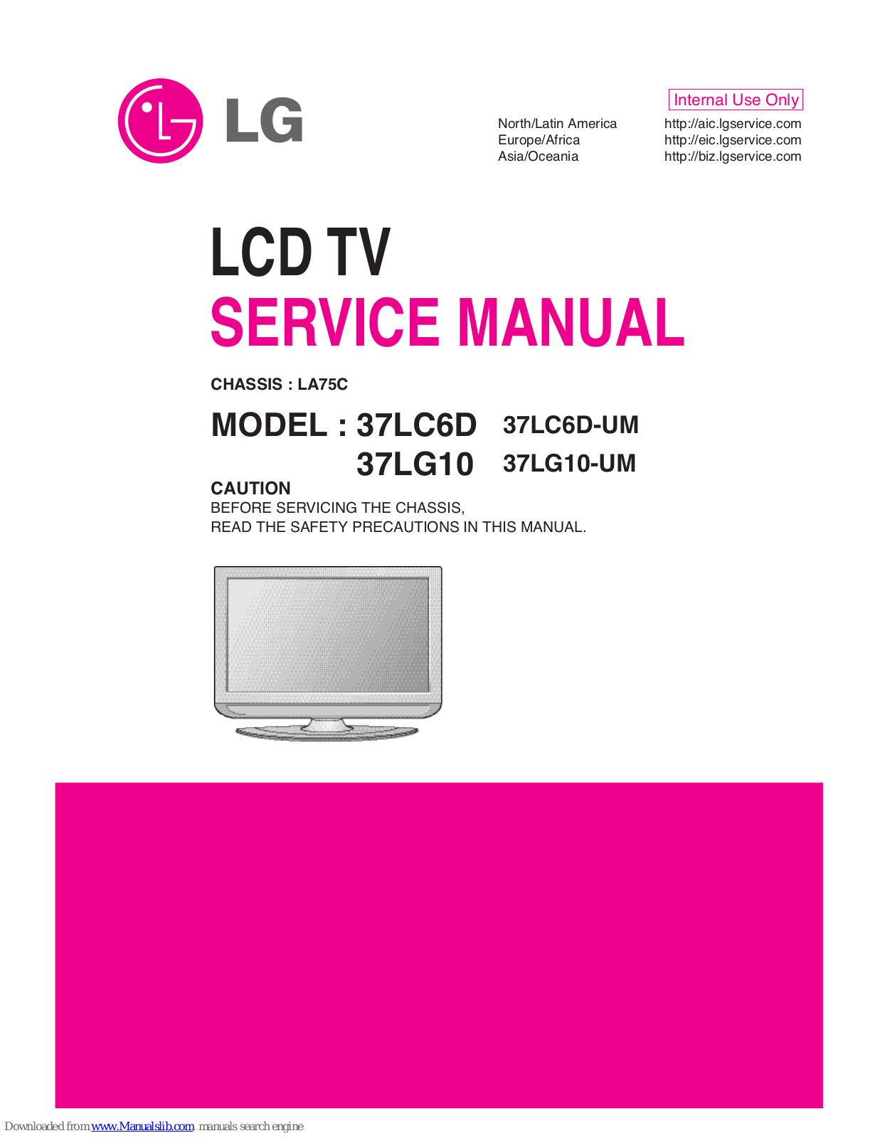 LG 37LC6D, 37LG10, 37LG10-UM, 37LC6D-UM Service Manual