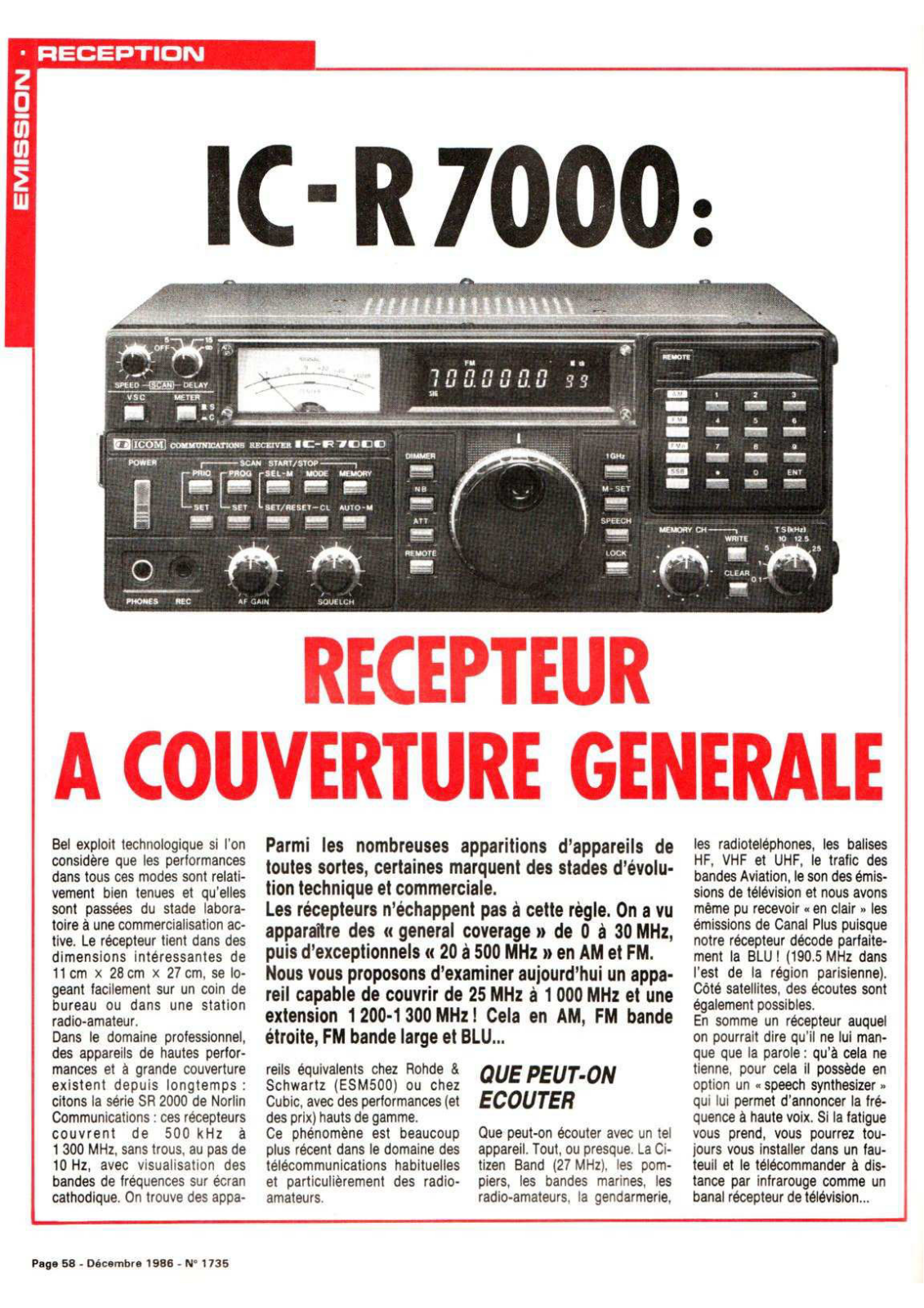 ICOM IC-R7000 review