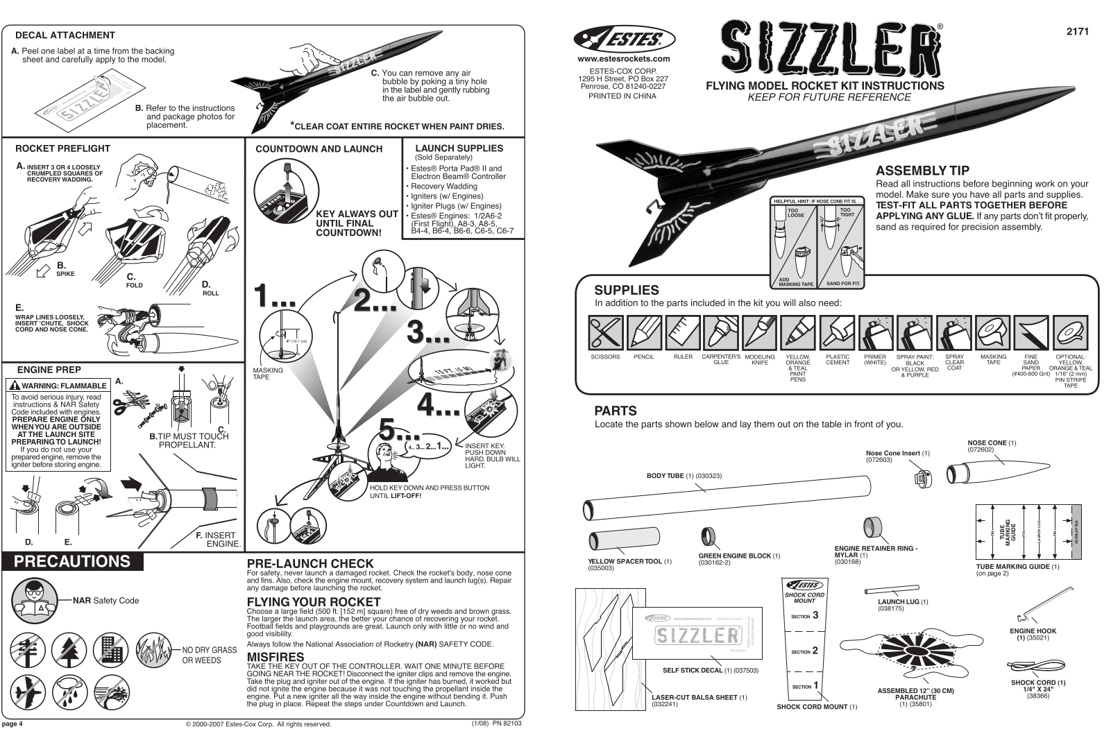 Estes 2171 User Manual