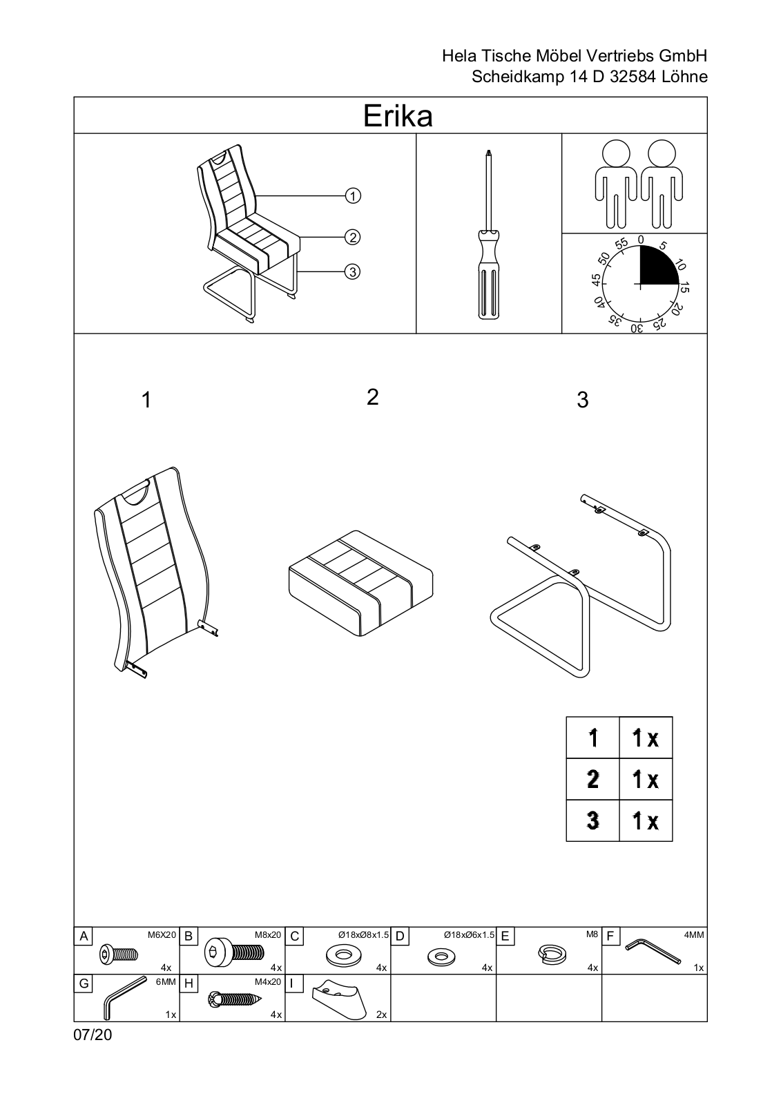 HELA Erika S Assembly instructions - ManualMachine.com