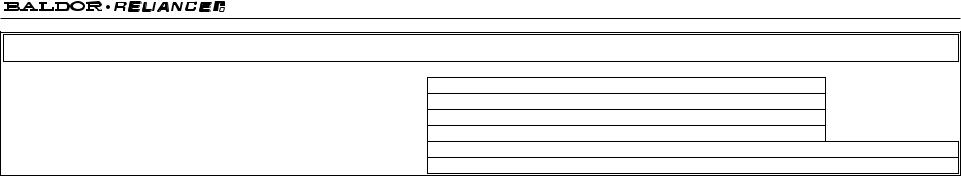 Baldor VLCP3661T Product Information Sheet