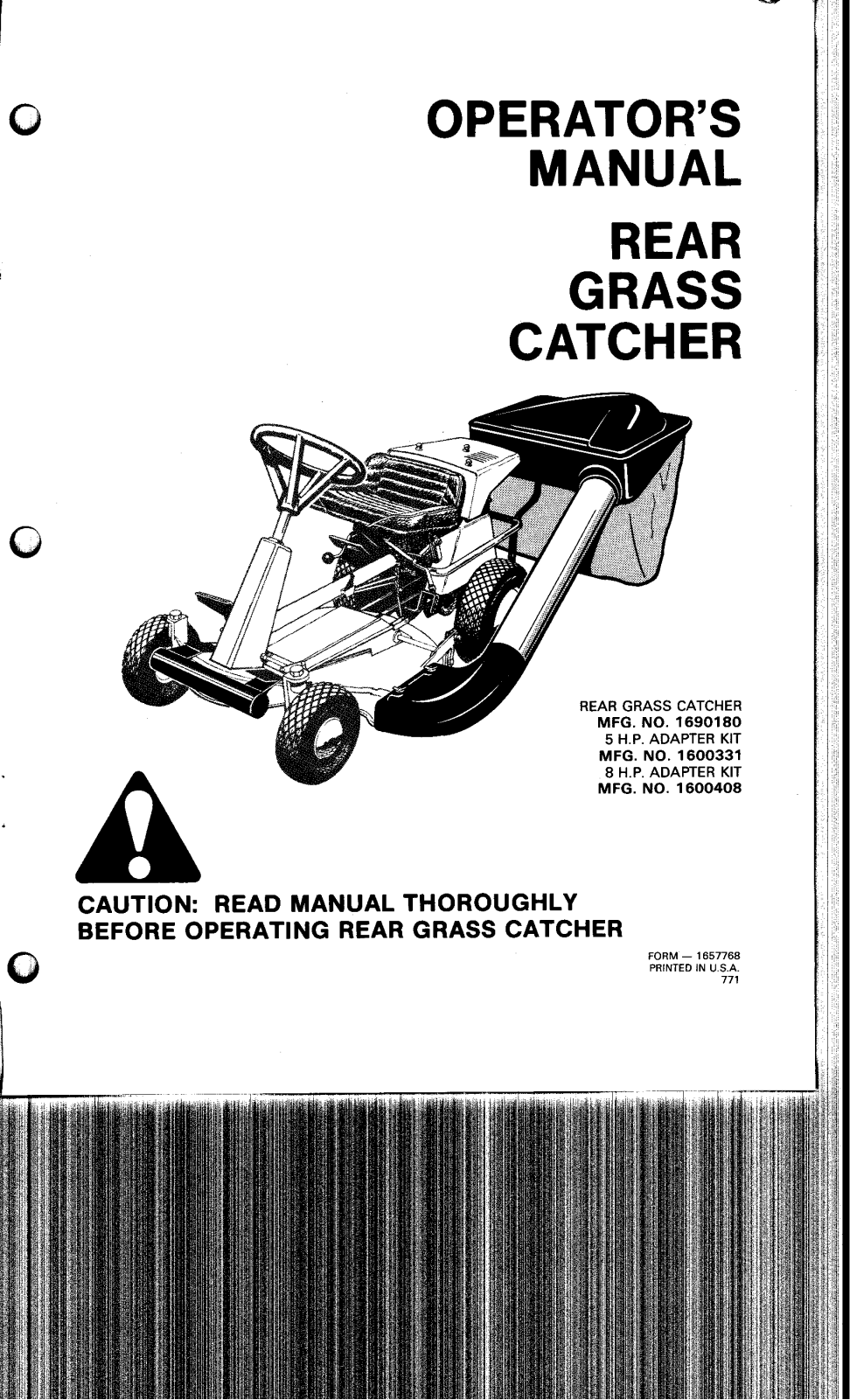 Snapper 1600331, 1600408, 1690180 User Manual