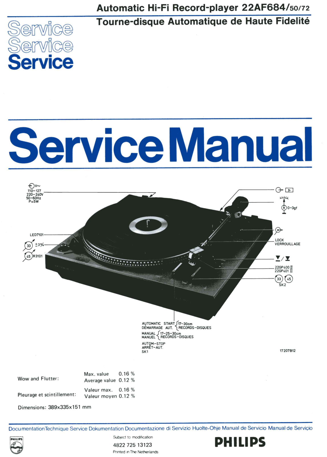 Philips 22AF684 Schematic