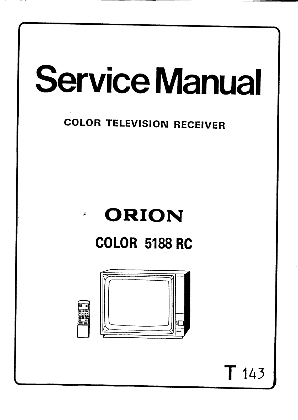 ORION COLOR 5188 Schematic