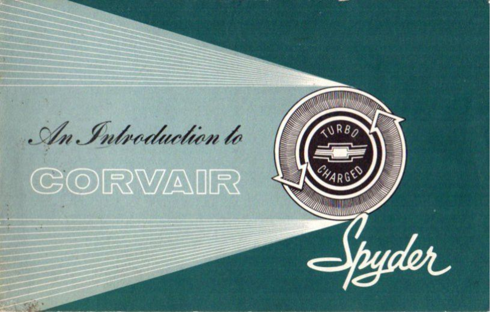 Chevrolet Corvair Spyder 1962 Operating Instructions