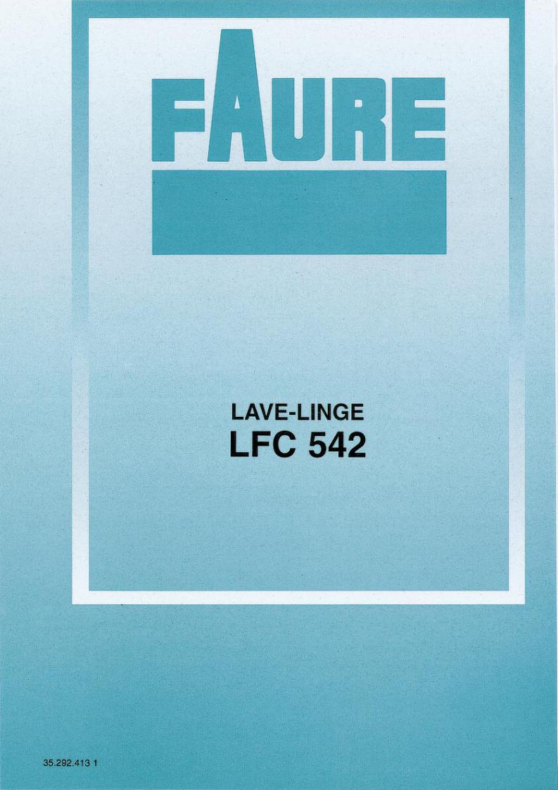 Faure LFC542 User Manual