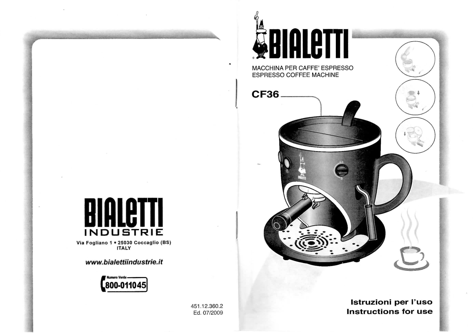 BIALETTI CF36 User Manual