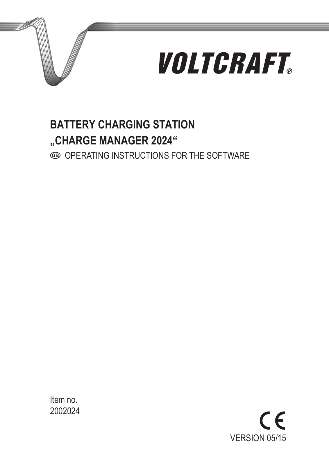 VOLTCRAFT CHARGE MANAGER 2024 User guide