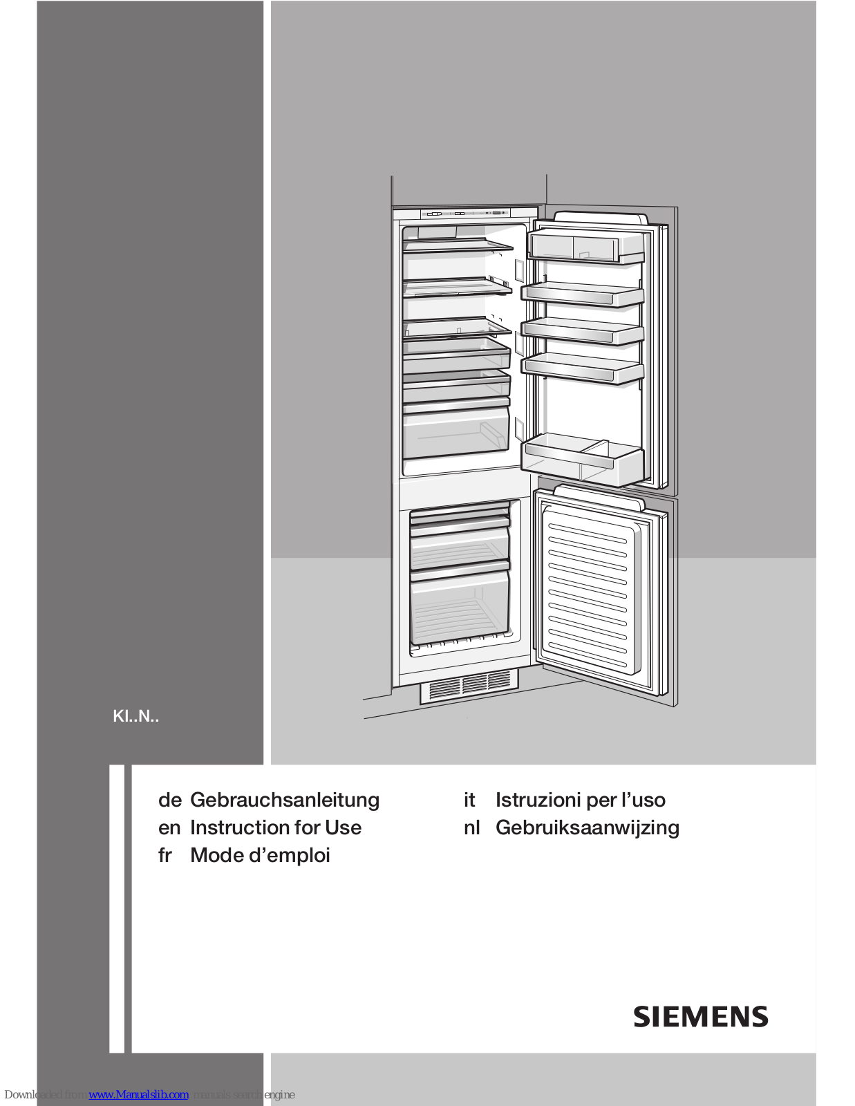 Siemens KI34NP60,KI..N Series Instructions For Use Manual