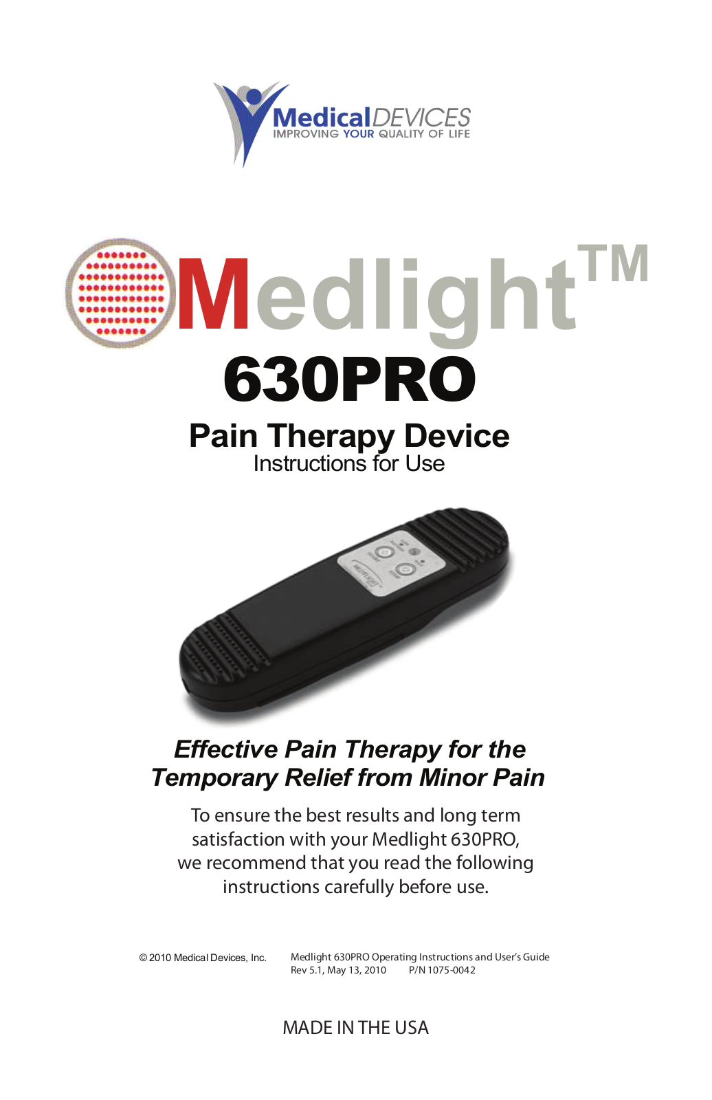 Activeforever Medlight 630 Pro User Manual