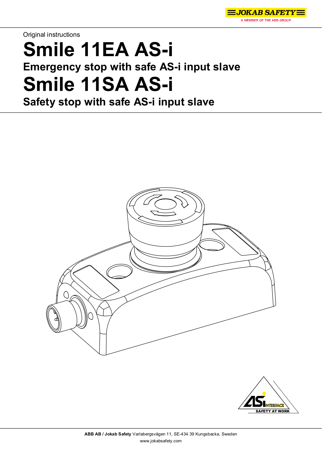 Jokab Safety Smile 11SA AS-i, Smile 11EA AS-i Instruction Manual