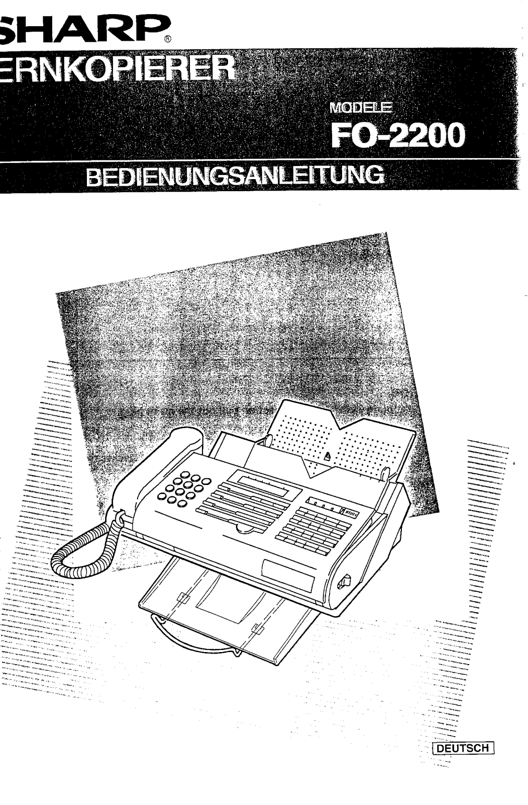 Sharp FO-2200 User Manual