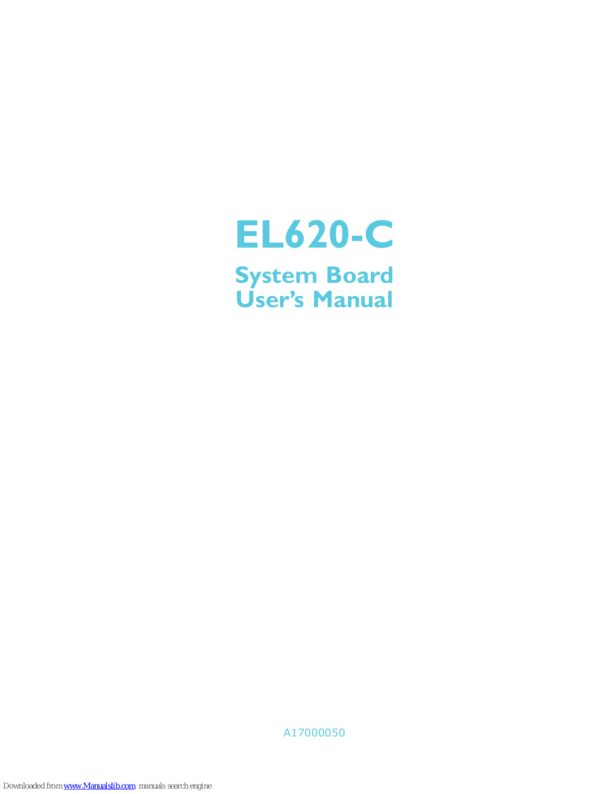 DFI EL620-C User Manual - ManualMachine.com